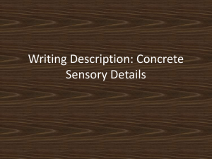 Writing Description: Concrete Sensory Details