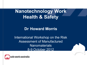 Presentation in the International Nanomaterials Risk Assessment