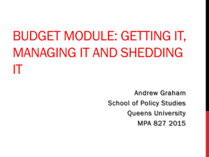 Lecture 5: Budget Module