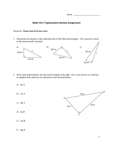 3 - Trig Review Assignment