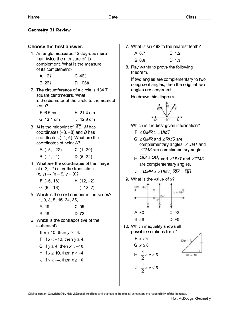 4.1 geometry homework answers