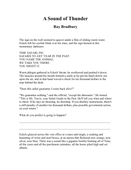 “A Sound of Thunder” Identifying Similes & Metaphors