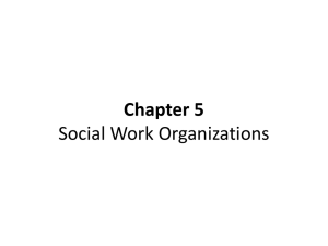 Chapter 5: Social Work Organizations