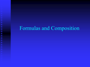 Formulas and Composition - Petoskey Public Schools