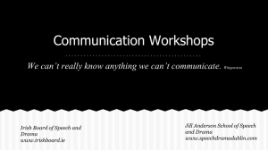 Communication Workshops - Jill Anderson Speech and Drama Dublin