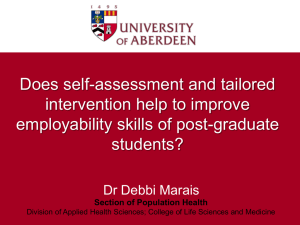 Does self-assessment and tailored intervention help to improve