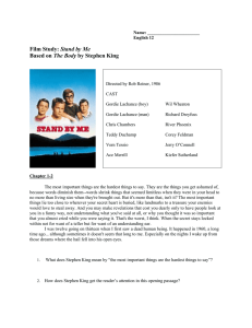 Stand by Me and The Body Film Study