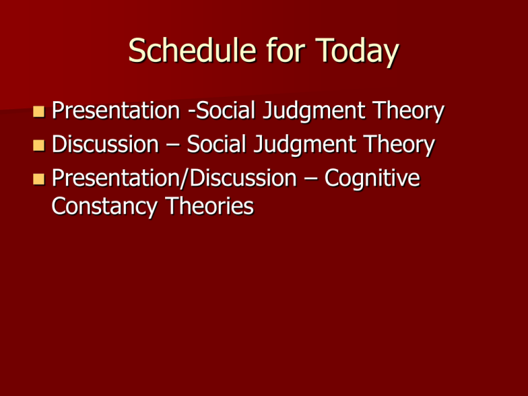 Social Judgement Theory