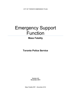 TABLE OF CONTENTS Emergency Support