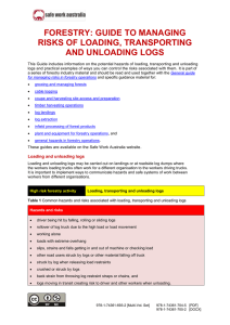 Guide to managing risks of loading, transporting and unloading logs