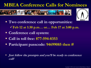 the 2015 Nominee Conference Call www.mnethicsaward.org