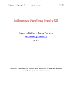 Indigenous Dwellings Inquiry Kit - Community