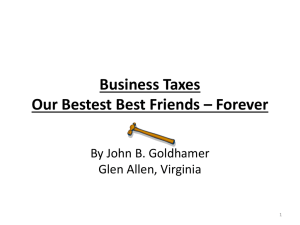 Business Taxes, Our Bestest Best Friends * Forever