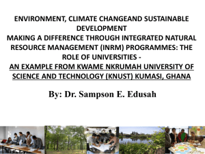 Inter-sectoral policy coordination in the natural resource sectors of