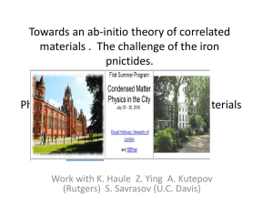 Towards an ab-initio theory of correlated materials. The challenge of