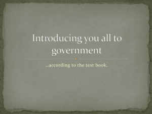 Introducing you all to government