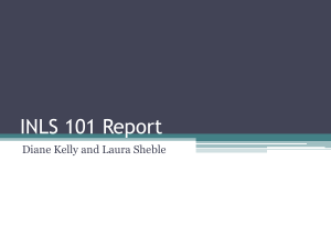 INLS 101 Report