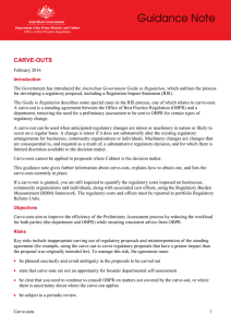 Carve-outs guidance note