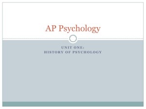 AP Psychology - Cherokee County Schools