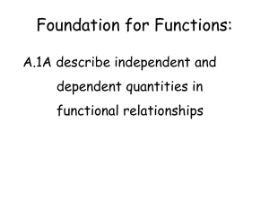 Foundation for Functions