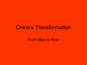 China's Transformation - North Penn School District