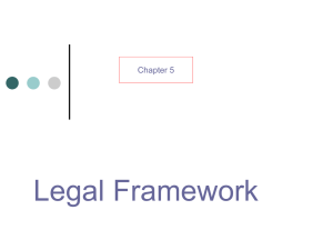 Legal Framework for ICT - Department of Computing