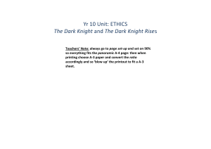The Dark Knight Rises - Dialogue Australasia Network