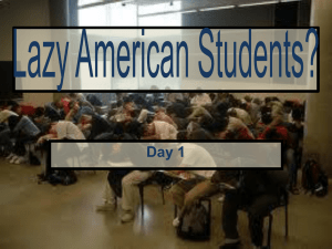 Lazy American Students?