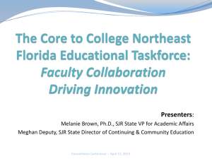 Common Core College & District Collaborations Presentation 1