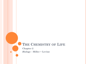 The Chemistry of Life (Chapter 2)