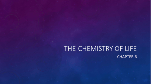 The chemistry of life - SchoolWorld an Edline Solution