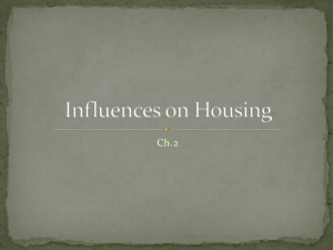 Influences on Housing Ch.2