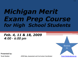 Preparing for the Michigan Merit Exam to Maximize Student