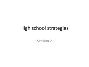 High school strategies