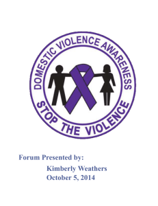 Domestic Violence Awareness Month