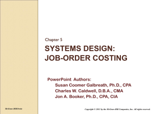 job-order costing - McGraw Hill Higher Education