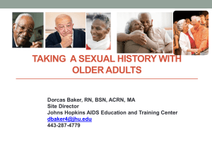 Taking A Sexual History with Older Adults