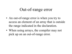 Out-of-range error
