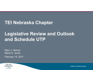 2011 0215 Presentation Legislative Review and Outlook