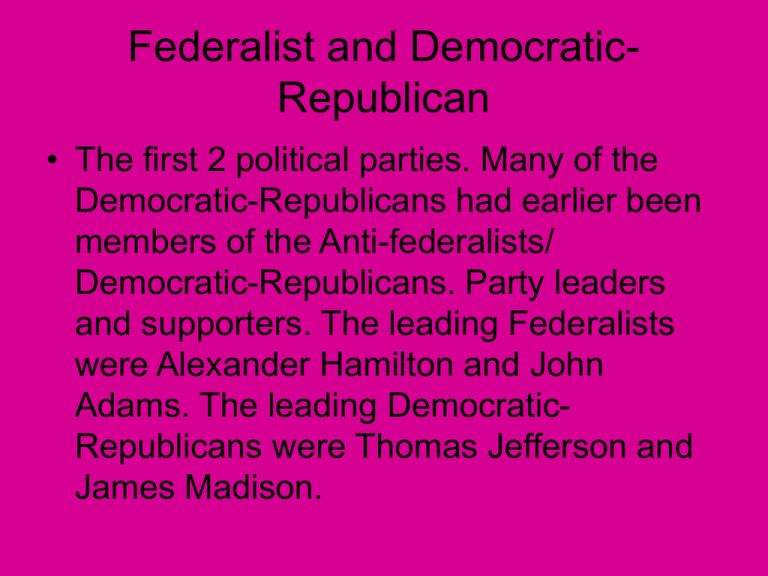 members of the federalist party