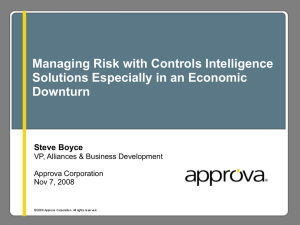 Managing Risk with Controls Intelligence