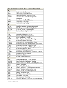 BOARD ABBREVIATION MOST COMMONLY USED A APS Adult