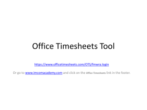 Office Timesheets Tool