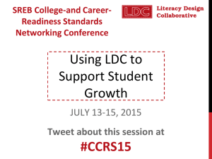 Using LDC to Support the Student Growth Process