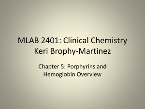 MLAB 2401: Clinical Chemistry