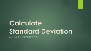 Calculate Standard Deviation