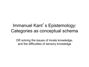 Immanuel Kant's Epistemology - History of Western Philosophy
