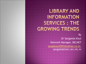 Library and information services : the growing global trends