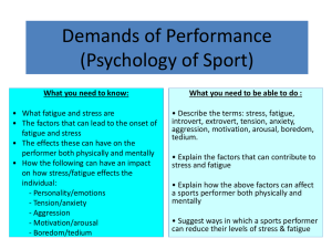 Demands of Performance Psychology of Sport PPT