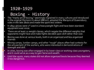 1920-1929 Boxing